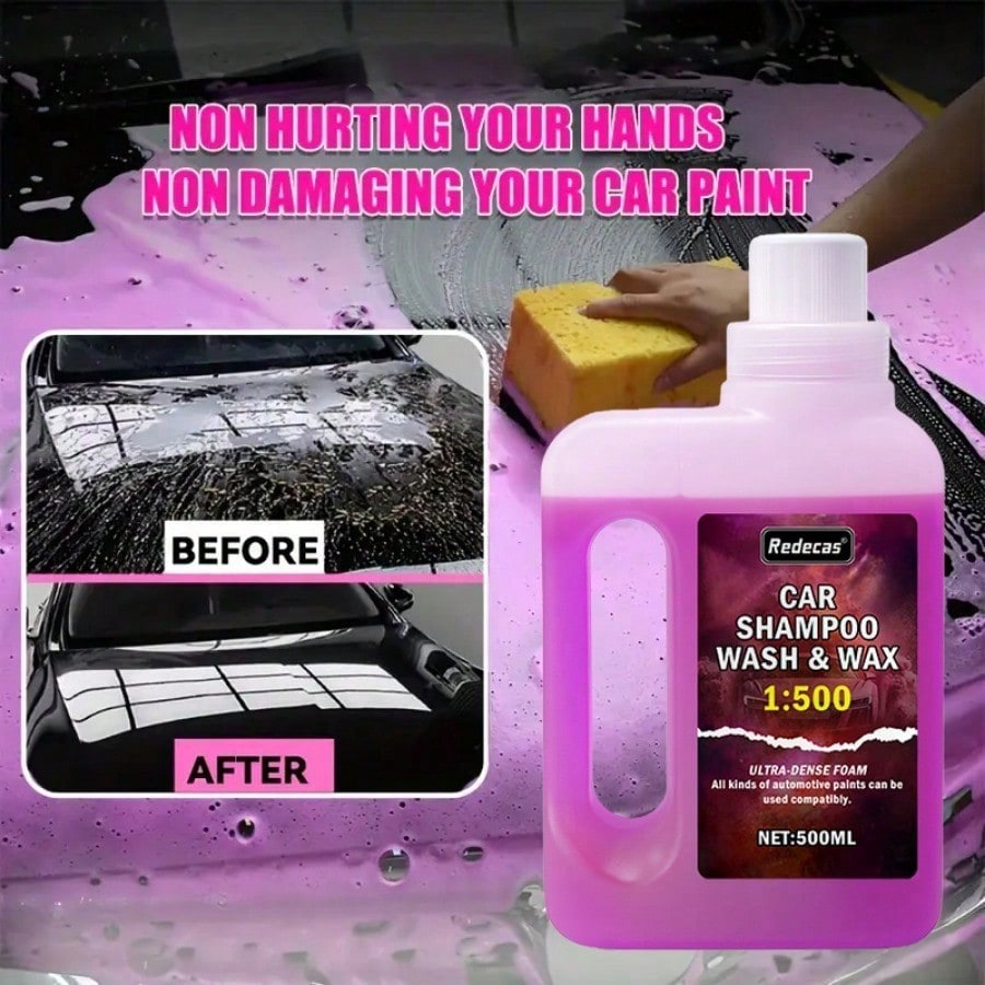 500ml Pink Foam Car Wash Soap, - огляд і ціна Car Wax Ceramic Coating